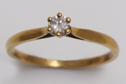 Solitaire or bicolore et diamant