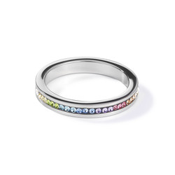 Bague acier argent